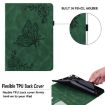 Samsung Galaxy Tab A7 10.4 2020 Butterfly Flower Leather Case Green - 6