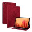 Samsung Galaxy Tab A7 10.4 2020 Butterfly Flower Leather Case Red - 1
