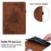 Samsung Galaxy Tab A7 10.4 2020 Butterfly Flower Leather Case Brown - 6