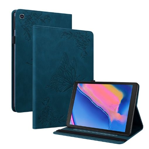 Samsung Tab A 8.0 2019 T290/T295/T297 Blue Butterfly Flower Case - 1