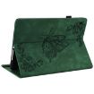 Samsung Galaxy Tab A8 10.5 2021 Green Butterfly Flower Leather Case - 4