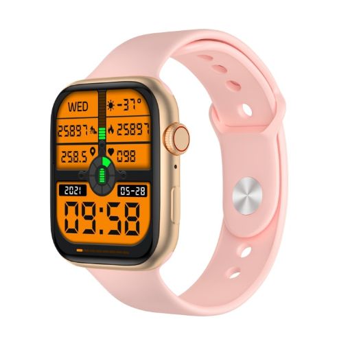 i7 Pro+ Smart Watch, 1.75" TFT Screen, Blood Pressure/Sleep Monitor, Pink - 1