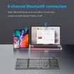 Foldable Bluetooth Keyboard with Touchpad, Rechargeable, Grey - B089T - 6