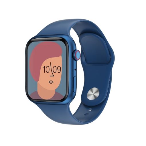 HW22 Pro Smart Watch - 1.75" HD Screen, Bluetooth Dial, Temp Monitor (Blue) - 1
