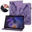 Samsung Galaxy Tab A8 Purple Butterfly Embossed Leather Case - 1