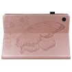 Samsung Galaxy Tab A8 Butterfly Embossed Leather Case - Rose Gold - 5