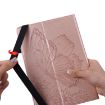 Samsung Galaxy Tab A7 T500 Butterfly Embossed Leather Case Rose Gold - 7