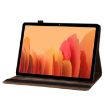 Samsung Galaxy Tab A7 T500 Brown Butterfly Embossed Leather Case - 4