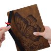 Samsung Galaxy Tab A7 T500 Brown Butterfly Embossed Leather Case - 7