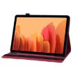 Samsung Galaxy Tab A7 T500 Red Butterfly Embossed Leather Case - 4