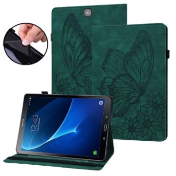 Samsung Galaxy Tab S2 9.7 T810/T815 Green Butterfly Leather Case - 1