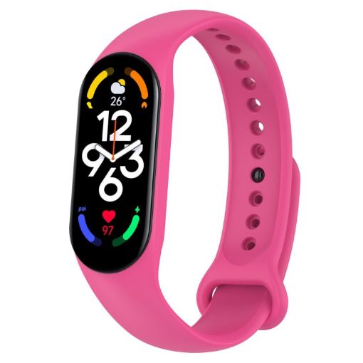 Xiaomi Mi Band 7/6/5 & Amazfit Band 5 Silicone Watch Band - Rose Pink - 1