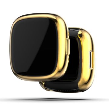 Fitbit Versa 4 Gold TPU Electroplating Protective Case - Full Coverage - 1