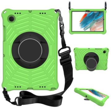 Samsung Galaxy Tab A8 10.5 2021 Green EVA Case with Strap & Holder - 1