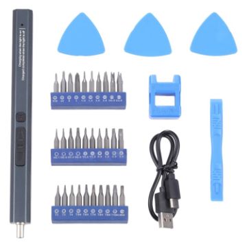 33 in 1 Rechargeable Cordless Electric Screwdriver Set with Type-C Port - 1