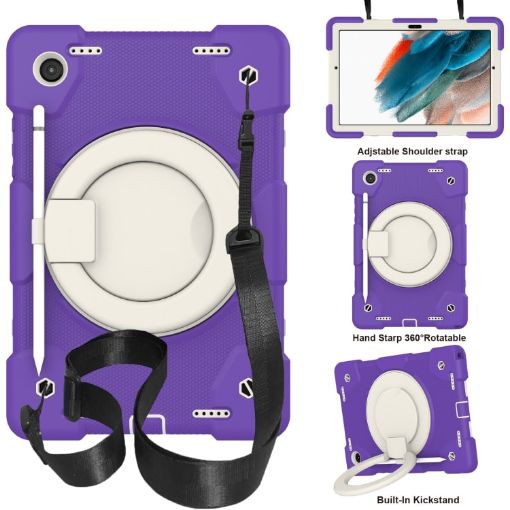Samsung Galaxy Tab A8 10.5 2021 Full Body Case with Holder & Strap - 1