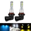 9005 Car LED Fog Light 12V-24V 12W 1800LM Ice Blue 1 Pair - 2