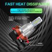 H4 Car LED Fog Light Pair 12V-24V 12W 1800LM Ice Blue - 3
