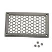 Grey Rectangle Louvered Ventilation Panel Cover - 198x114mm A6790 - 1