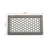Grey Rectangle Louvered Ventilation Panel Cover - 198x114mm A6790 - 6