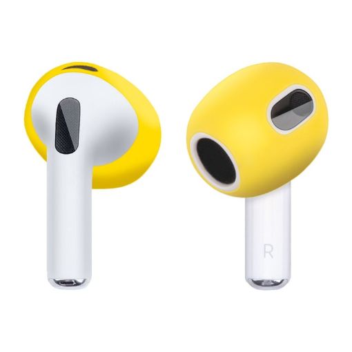 Yellow Silicone Protective Ear Cap Case for AirPods 3 - 1