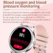 AK35 Smart Watch, 1.32" IPS Screen, Sleep & Blood Oxygen Monitoring, Gold Band - 3
