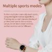 AK35 Smart Watch, 1.32" IPS Screen, Sleep & Blood Oxygen Monitoring, Gold Band - 4