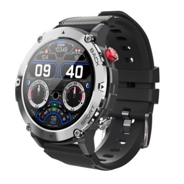 C21 1.32" HD Smart Watch - Heart Rate & Blood Oxygen Monitor (Silver) - 1