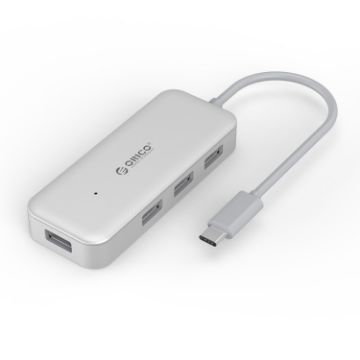 ORICO TC4U-U3 Silver Type-C to USB 3.0 4-Port Expansion HUB - 1
