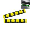 Motorcycle Handlebar Grip Covers Set - Yellow PVC Horn Shape, 2 PCS - 1