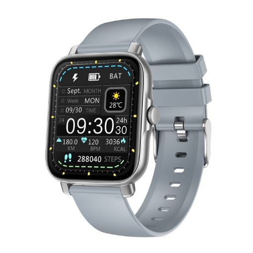 GT30 Smart Watch, 1.69" TFT Screen, IP67 Waterproof, Bluetooth Call, Silver - 1