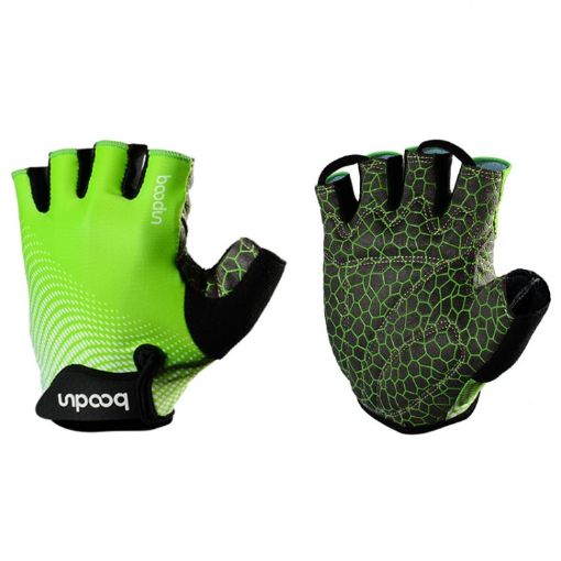 BOODUN 1096 Green Silicone Fitness Gloves, Non-slip & Breathable, Size S - 1