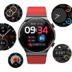 E300 Smart Health Watch, 1.32" Screen, Temp & ECG Monitor, Red Strap - 3