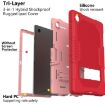 Samsung Galaxy Tab A8 10.5 2021 X200 Shockproof Case Red Silicone + PC - 3