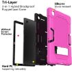 Samsung Galaxy Tab A8 10.5 2021 Case, Rose Red Black Silicone + PC - 3