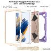 Samsung Galaxy Tab A8 10.5 2021 Case, Purple+Beige Silicone+PC Cover - 3