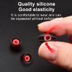 QKZ GJES 6-in-1 In-Ear Earphone Silicone Ear Caps White Red - 5