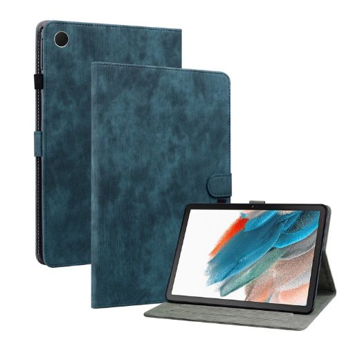 Samsung Galaxy Tab 8 10.5 Tiger Pattern Flip Leather Case Dark Blue - 1