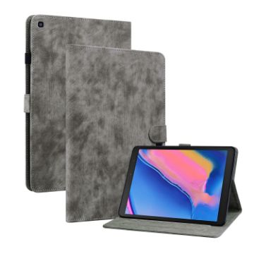 Samsung Galaxy Tab A 8.0 2019 Tiger Pattern Flip Leather Case Grey - 1