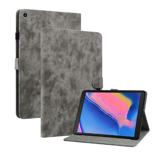 Samsung Galaxy Tab A 8.0 2019 Tiger Pattern Flip Leather Case Grey - 1