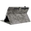 Samsung Galaxy Tab S9+ Grey Tiger Pattern Flip Leather Case - 5