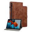 Samsung Galaxy Tab S9+ Brown Tiger Pattern Flip Leather Case - 1