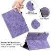 Samsung Galaxy Tab S5e T720/T725 Tiger Pattern Flip Leather Case Purple - 6