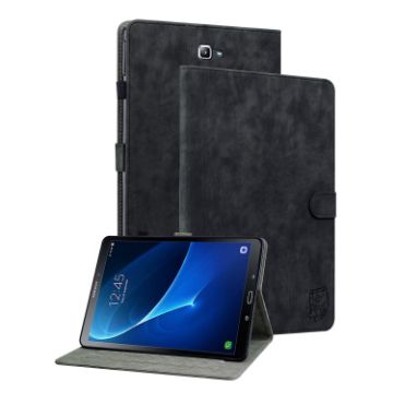 Samsung Galaxy Tab A 10.1 2016 Tiger Pattern Flip Leather Case Black - 1