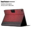 Samsung Galaxy Tab A8 Red Leather Tablet Case - Solid Color Stitching - 6