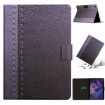 Samsung Galaxy Tab A8 Grey Smart Leather Case - Solid Color Stitching - 1