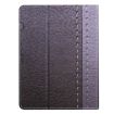 7" Grey Leather Tablet Case - Solid Color, Stitching Design - 3