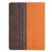 8" Orange Leather Tablet Case - Solid Color, Stitching Design - 3