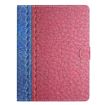 8" Rose Red Leather Tablet Case - Solid Color Stitching Cover - 2