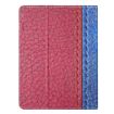 8" Rose Red Leather Tablet Case - Solid Color Stitching Cover - 3